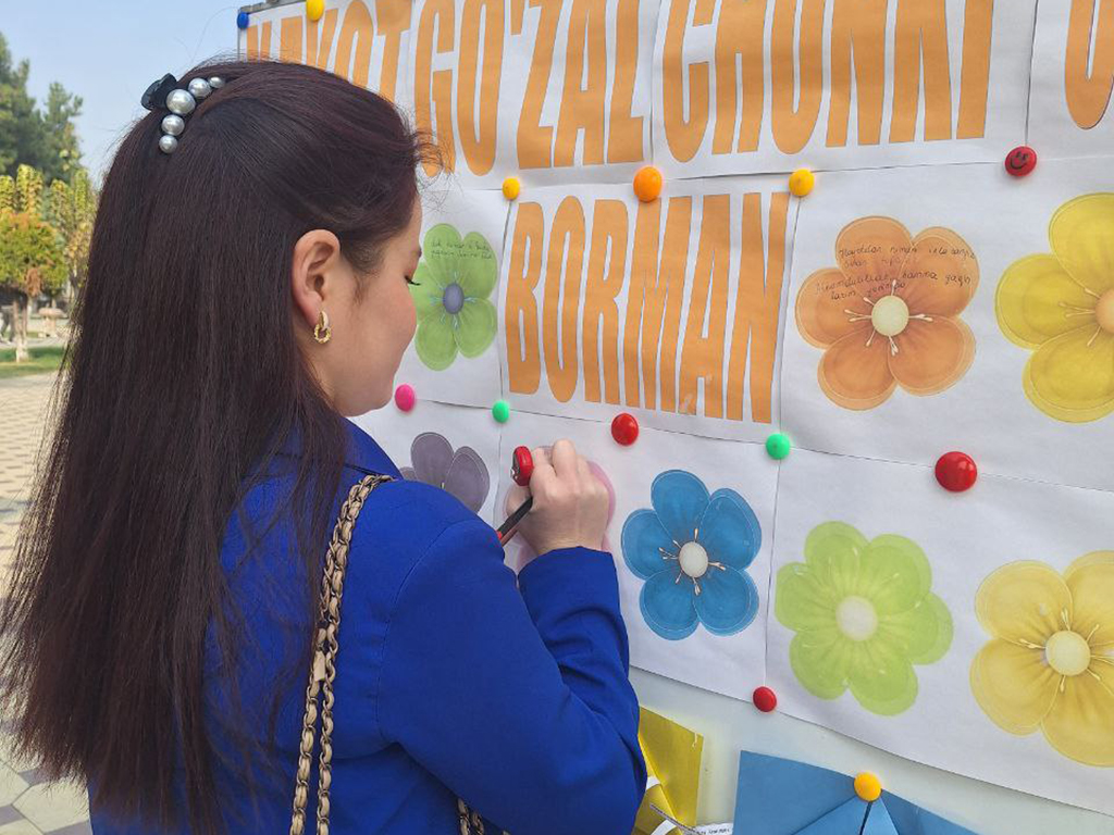 "Hayot g'o'zal — chunki unda men borman" nomli aksiya o'tkazildi.