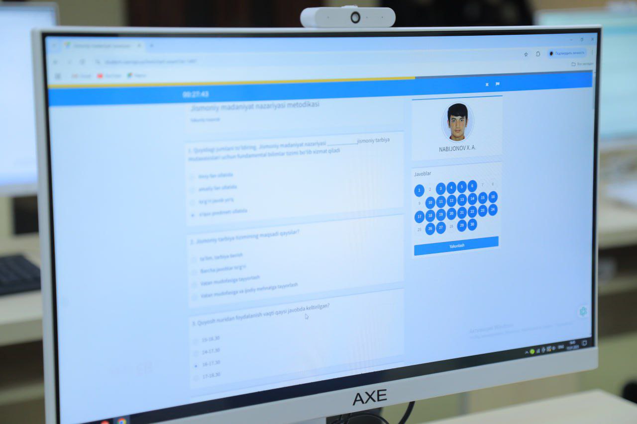 NamDPIda yakuniy nazorat imtihon sinovlari davom etmoqda