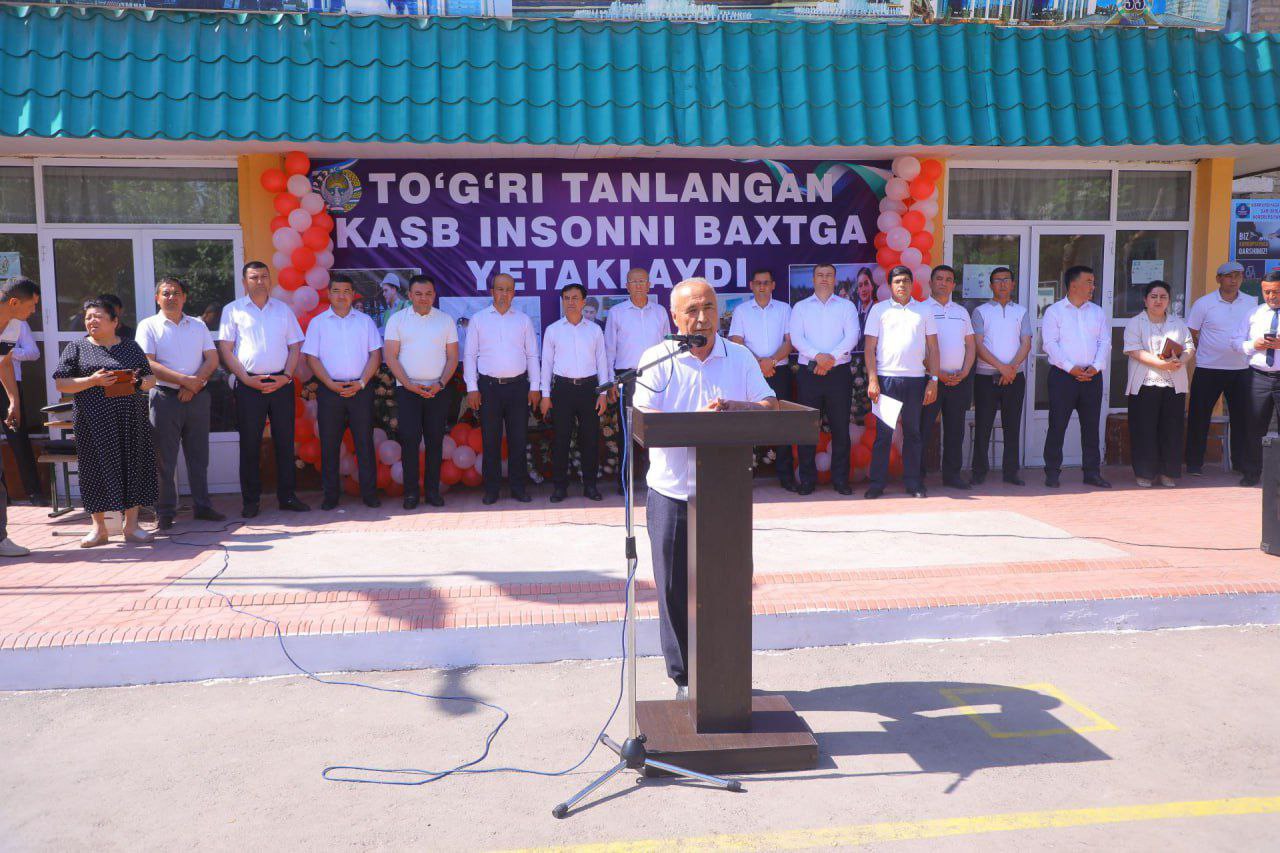 POP TUMANIDA O‘QUV VA MEHNAT YARMARKASI START OLDI