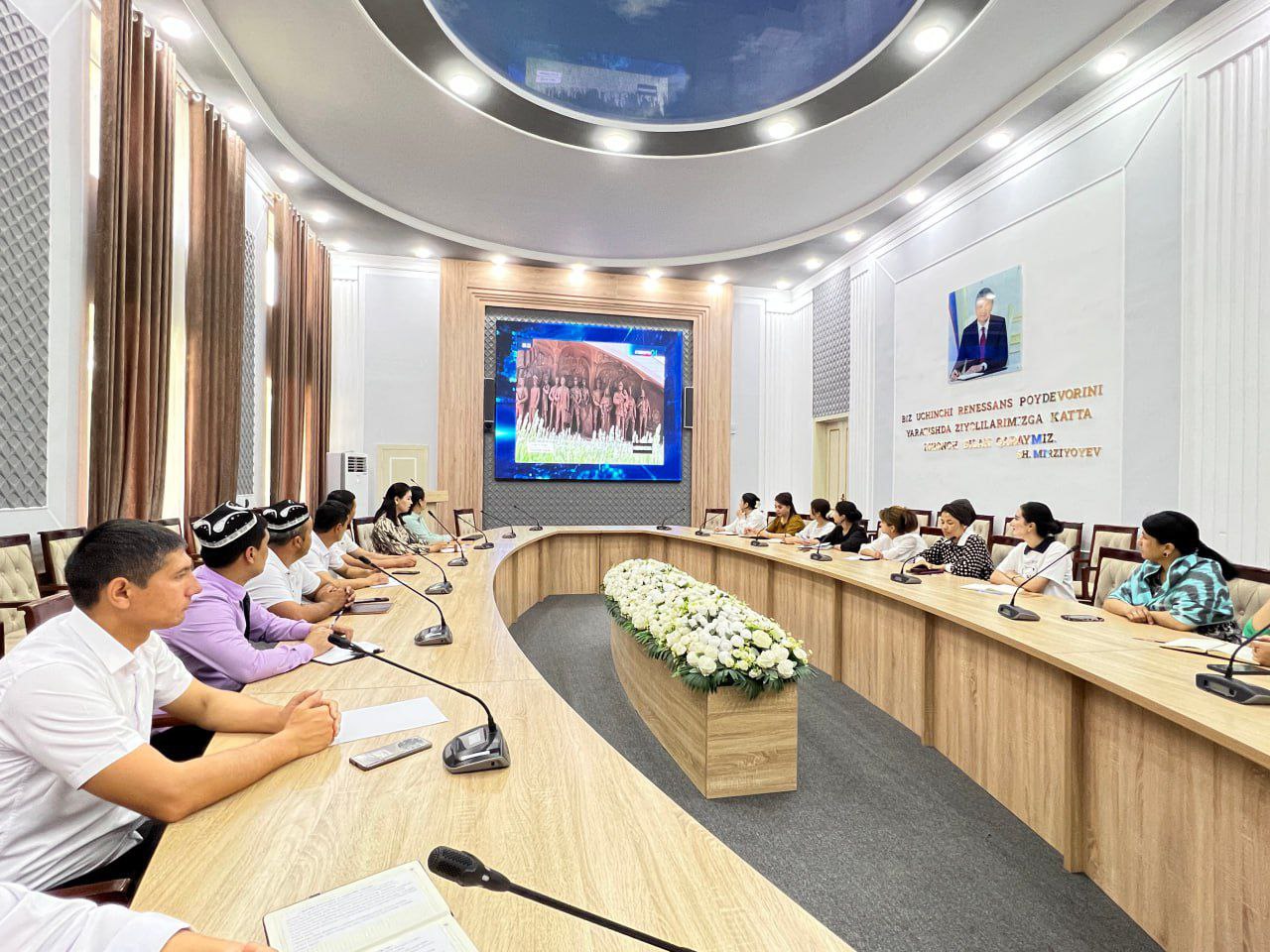 NamDPI rahbar va xodimlari hamda professor-oʻqituvchilari "Siyosiy-ma’rifat soati"da ishtirok etdi.