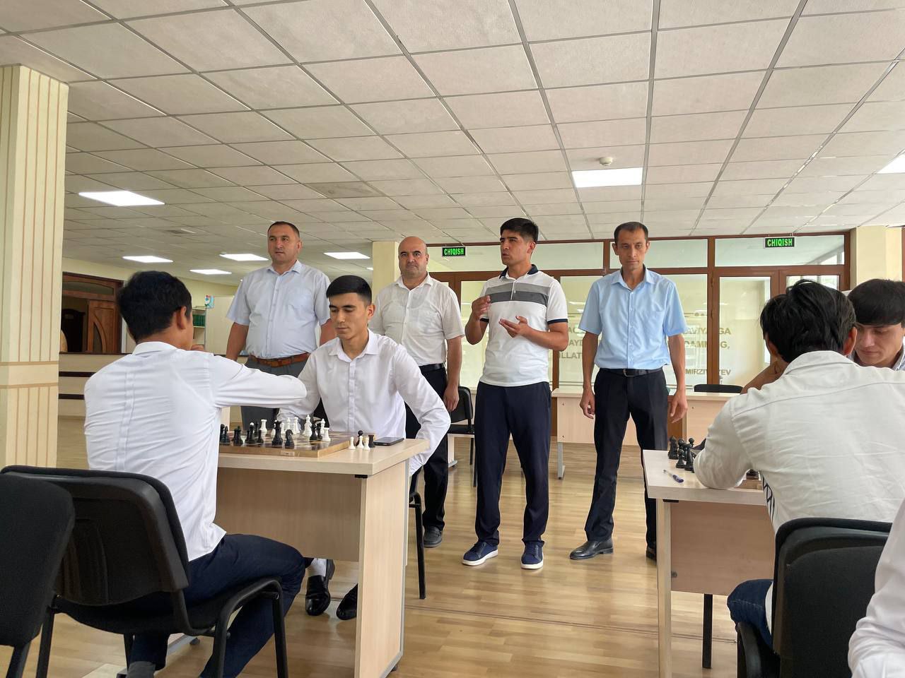 NamDPIda “Dolzarb 90 kun” loyihasi doirasida shaxmat-shashka musobaqasi oʻtkazildi