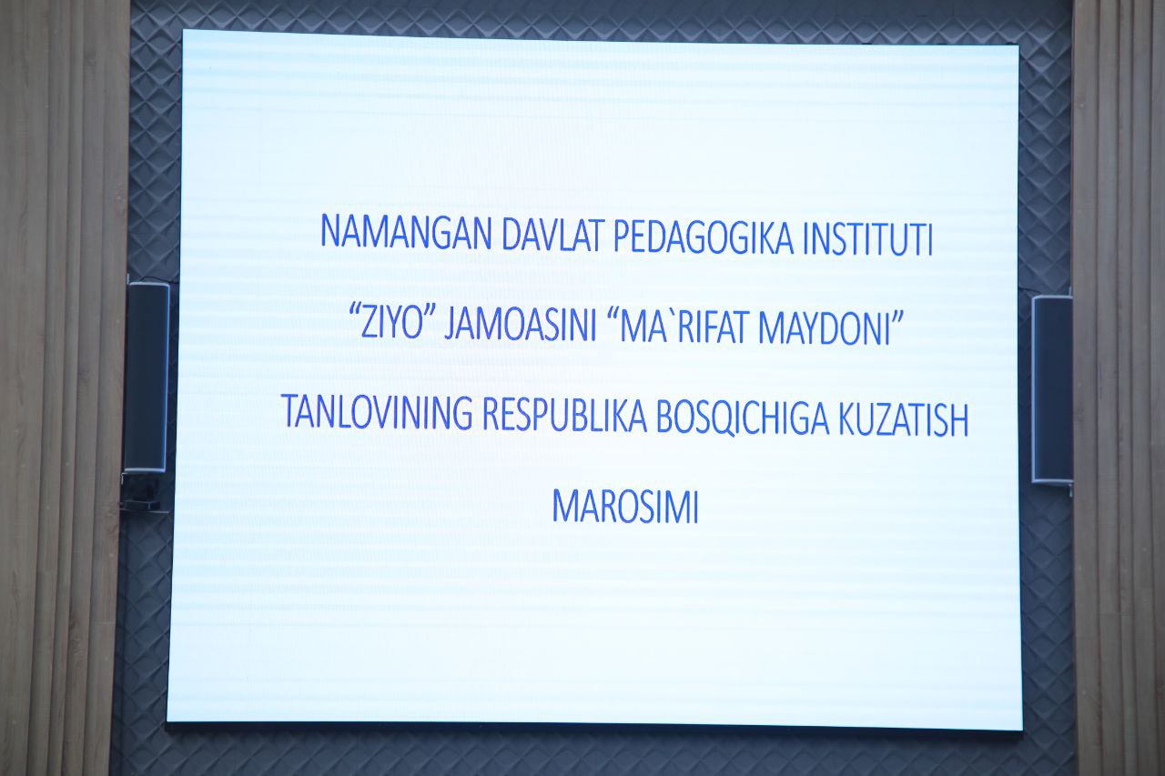 NamDPI "Ziyo" jamoasi Xorazmga yoʻl oldi