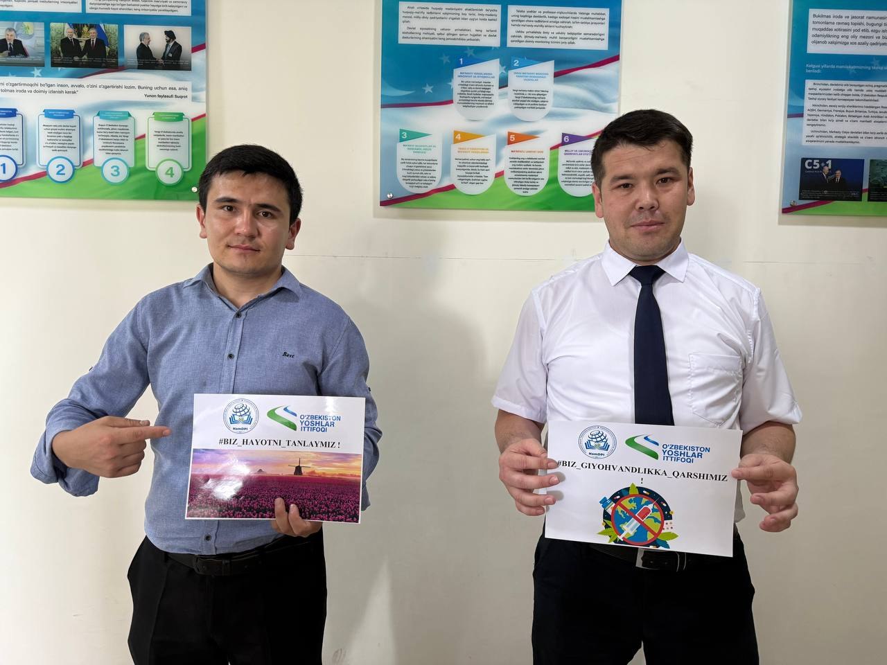 BIZ GIYOHVANDLIKKA QARSHIMIZ!