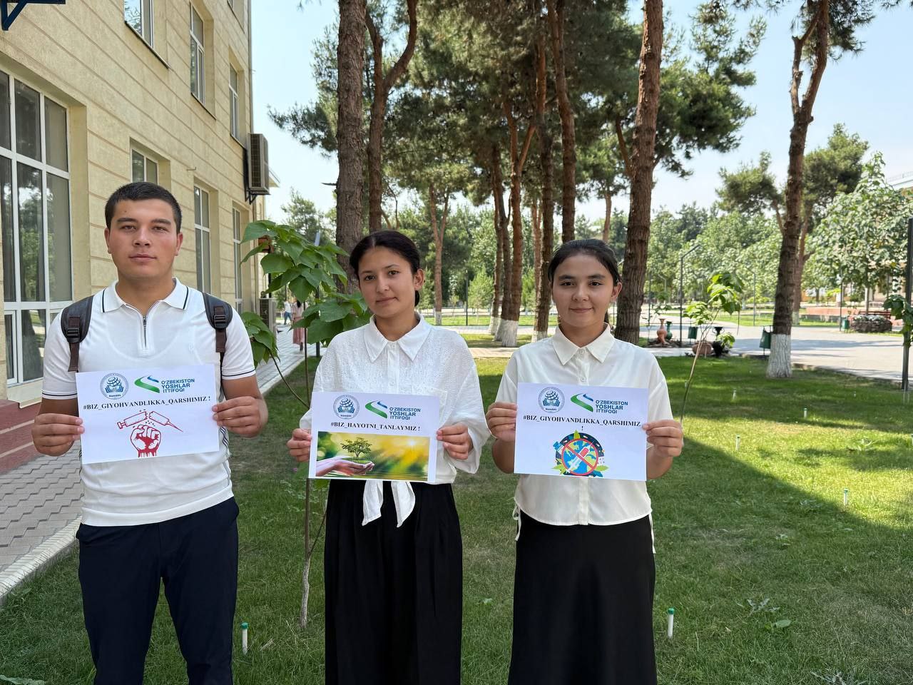 BIZ GIYOHVANDLIKKA QARSHIMIZ!