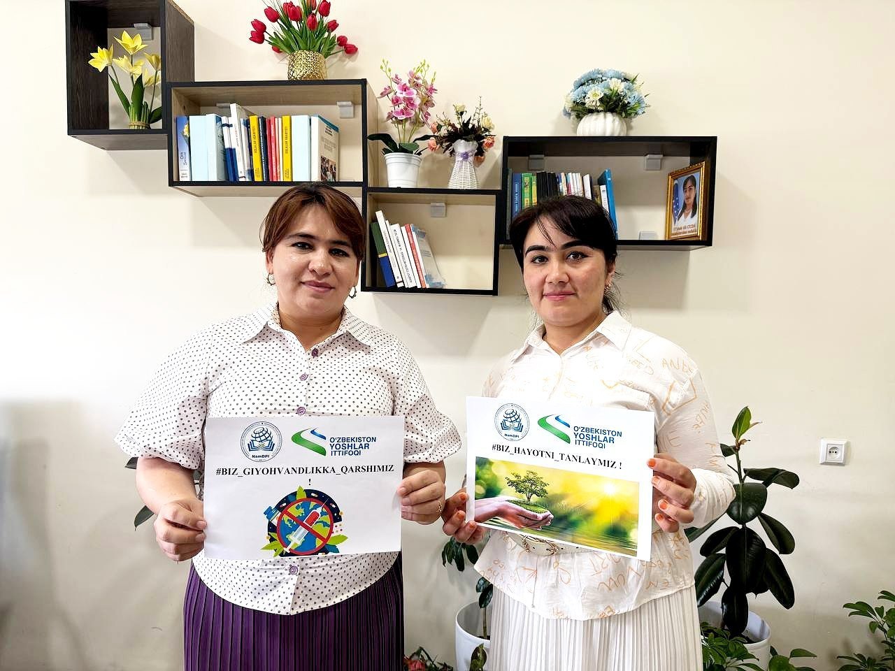 BIZ GIYOHVANDLIKKA QARSHIMIZ!