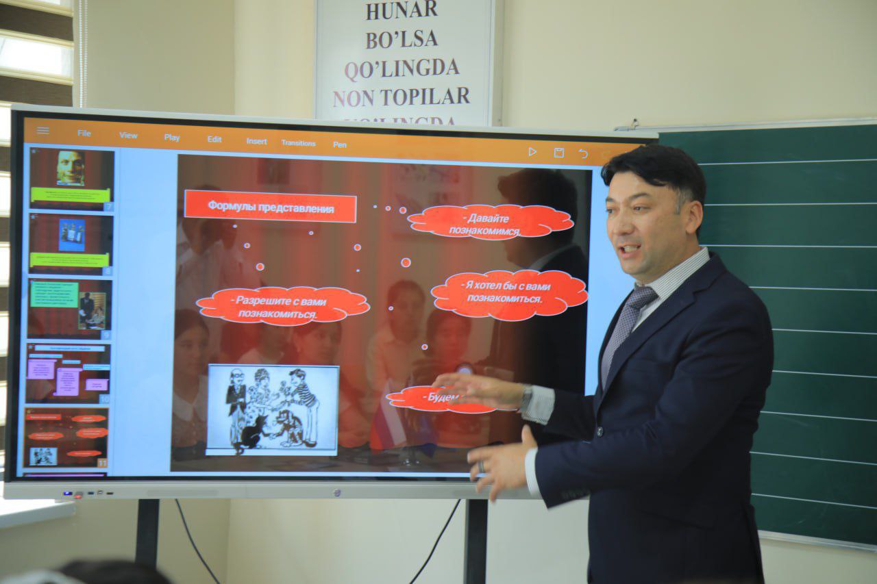 Filologiya kafedrasi dotsenti Elyor Abdulvohidov tomonidan oʻquvchi-yoshlar uchun rus tili fanidan mahorat darslari tashkil etildi.