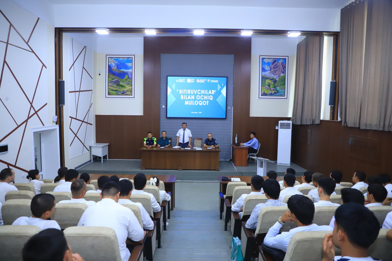 Namangan viloyati IIB ning mas’ul xodimlari hamda NamDPI bitiruvchilari bilan uchrashuv o‘tkazildi