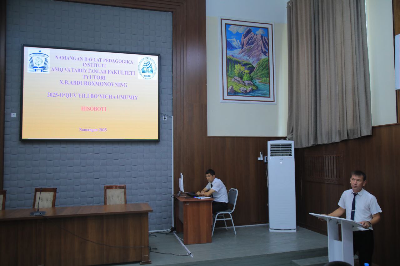 NamDPIda tyutorlar hisoboti boshlandi