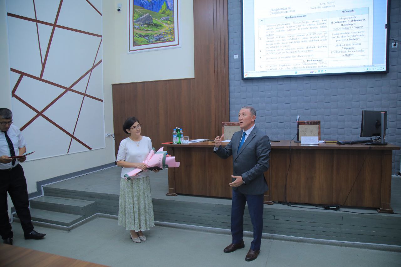 NAMANGAN DAVLAT PEDAGOGIKA INSTITUTIDA 11-SONLI KENGAYTIRILGAN KENGASH YIGʻILISHI BO'LIB O'TDI