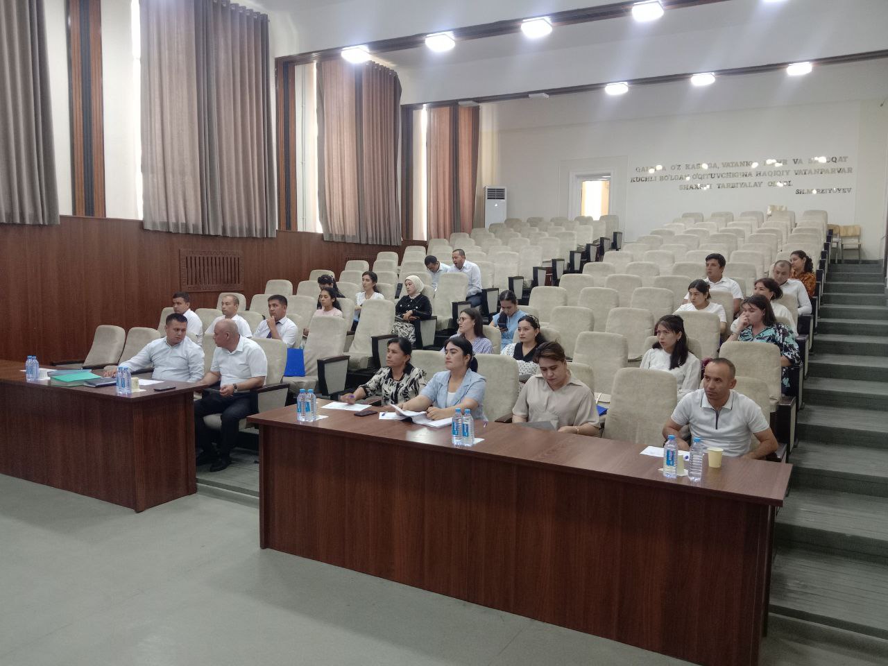 NamDPI doktorantlar (DSc), tayanch doktorantlar (PhD), stajyor – tadqiqotchilarning 6 oylik faoliyati monitoring hisoboti o'tkazildi.