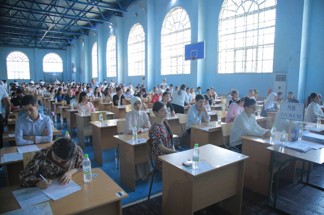 Oliy taʼlim muassasalariga kirish imtihonlari yuqori saviyada oʻtkazilmoqda