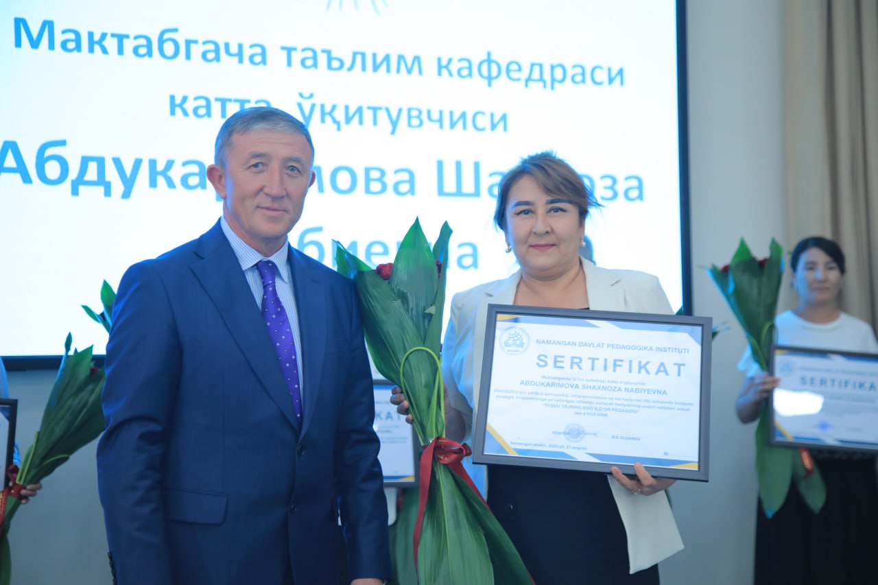 O‘quv yilining eng ilg‘or pedagogi