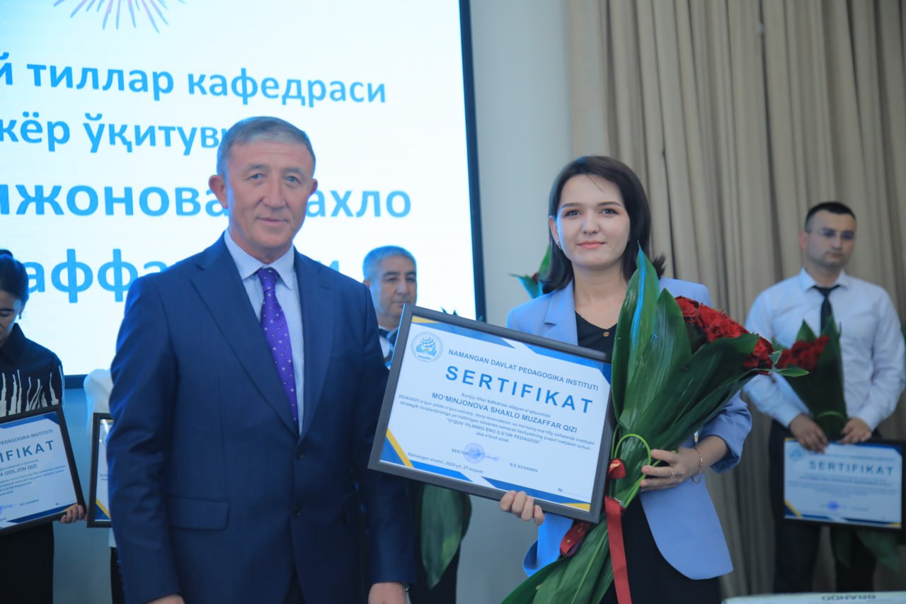 O‘quv yilining eng ilg‘or pedagogi