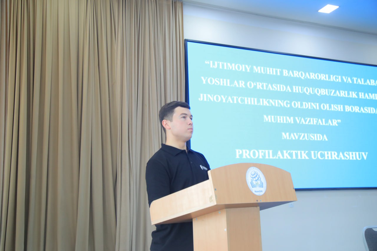 Ijtimoiy fanlar fakulteti talabalari bilan huquqiy madaniyat bo‘yicha profilaktik uchrashuv o'tkazildi