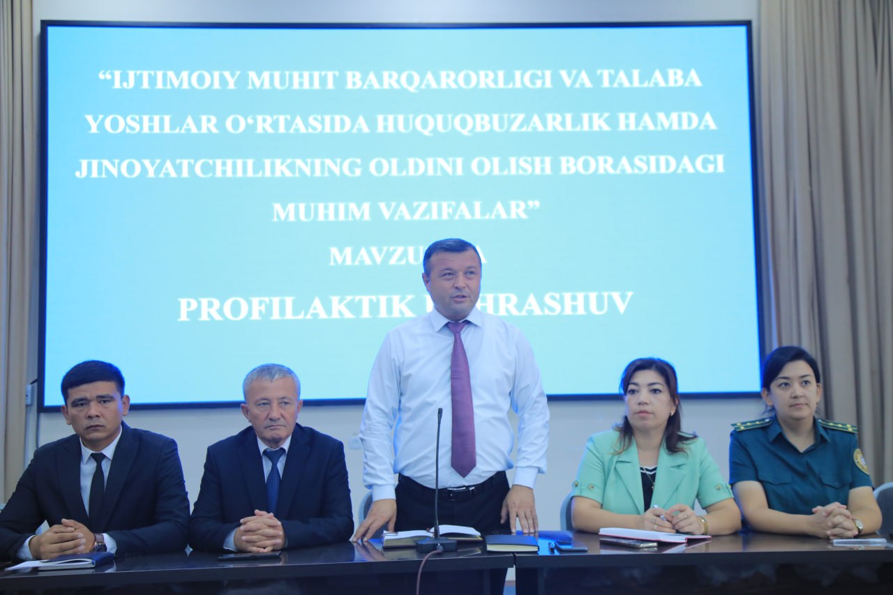 Ijtimoiy fanlar fakulteti talabalari bilan huquqiy madaniyat bo‘yicha profilaktik uchrashuv o'tkazildi