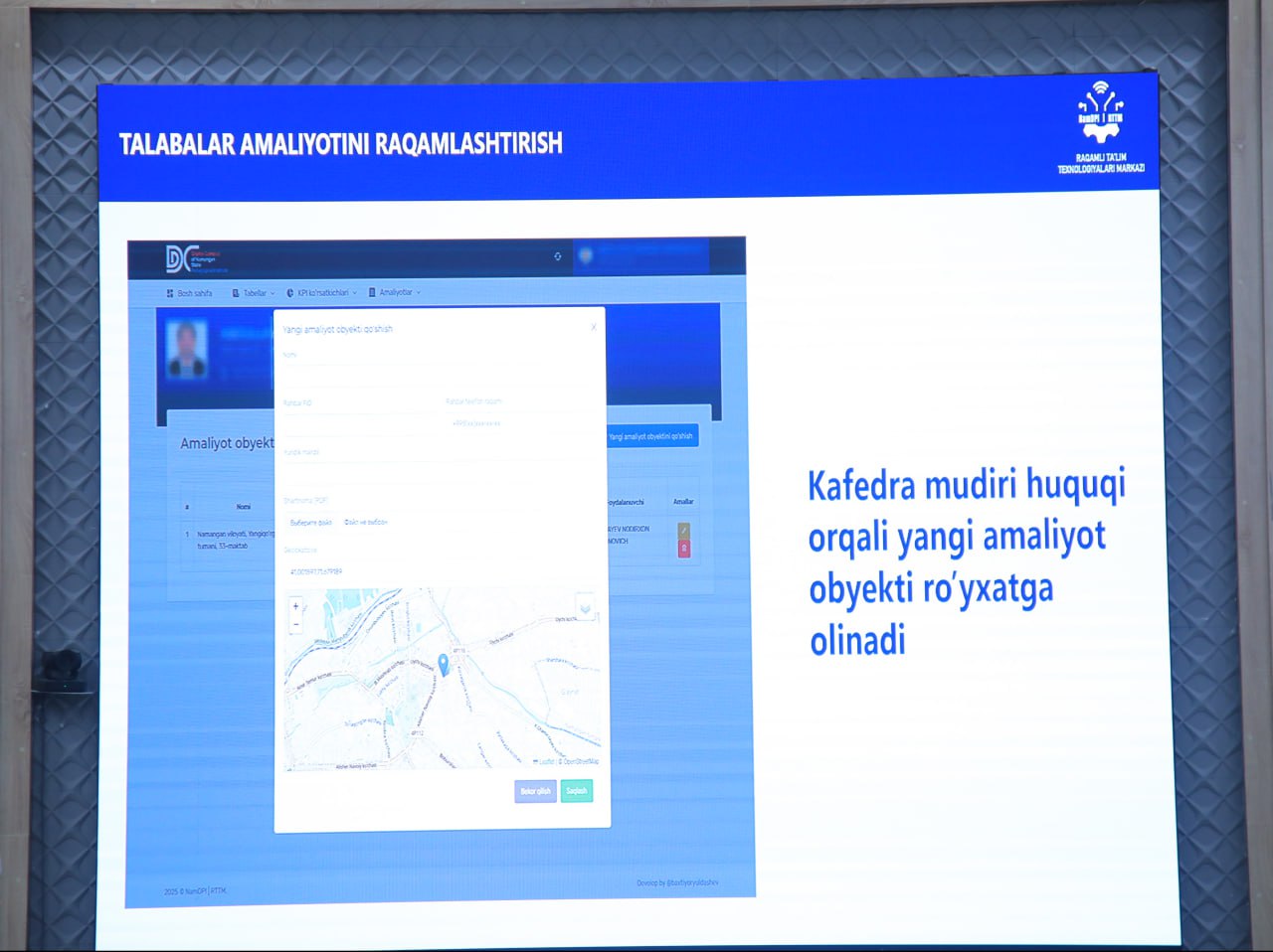 TALABALAR AMALIYOTINI BOSHQARISHDA YANGI BOSQICH!