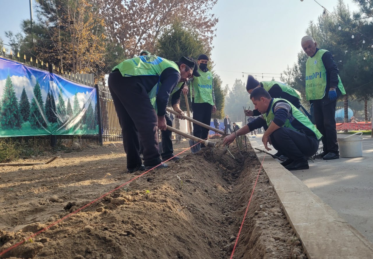 Namangan davlat pedagogika institutida ko‘kalamzorlashtirish ishlari avjida!
