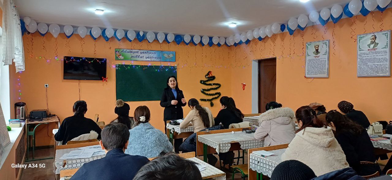 Bitiruvchilar bilan Yangi yil va qishki ta’til masalalariga bag‘ishlangan suhbat