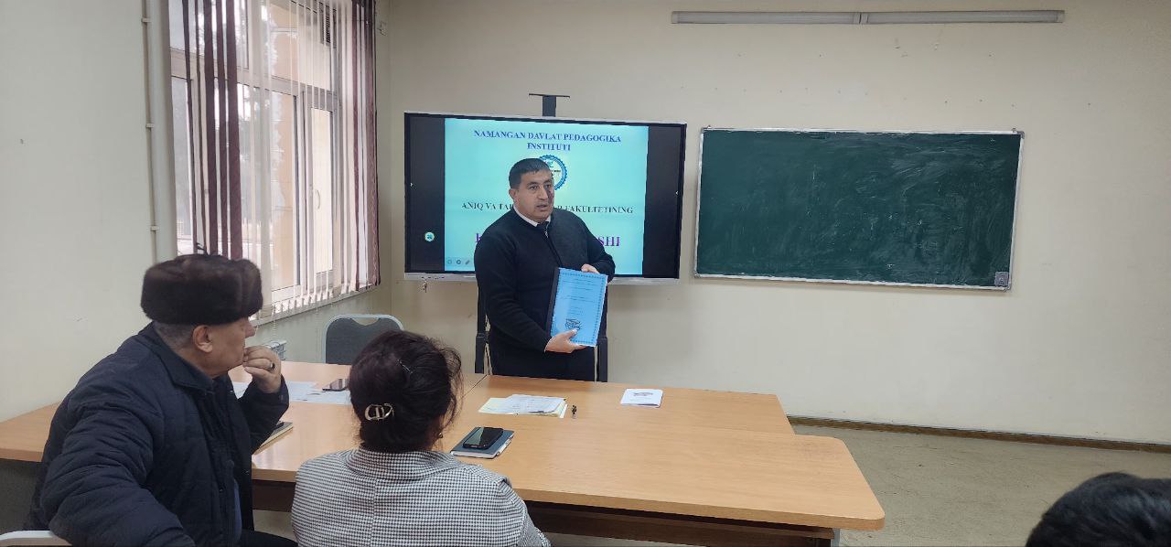 Aniq va tabiiy fanlar fakulteti dekani T. Abdullayev raisligida fakultet Kengashining 4-sonli yig‘ilishi bo‘lib o‘tdi.
