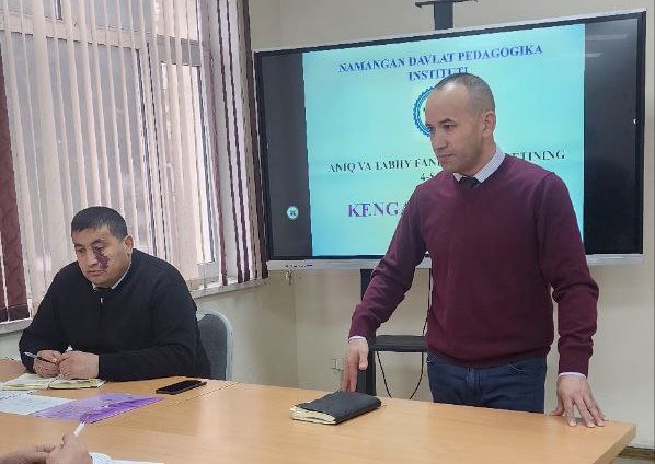 Aniq va tabiiy fanlar fakulteti dekani T. Abdullayev raisligida fakultet Kengashining 4-sonli yig‘ilishi bo‘lib o‘tdi.