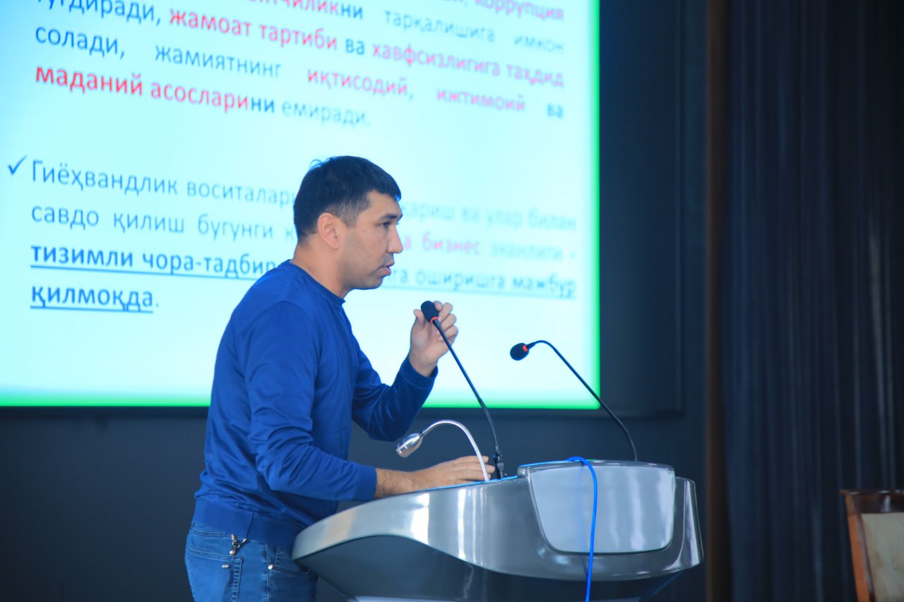 Giyohvand va narkotik moddalarga qarshi kurash yuzasidan profilaktik tadbir o‘tkazildi