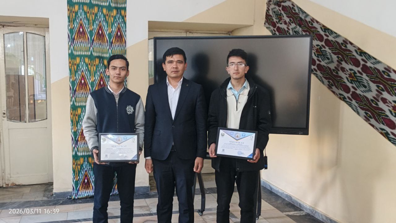 Iqtidorli talabalarimizning ilmiy yutuqlari tobora yangi bosqichga chiqmoqda