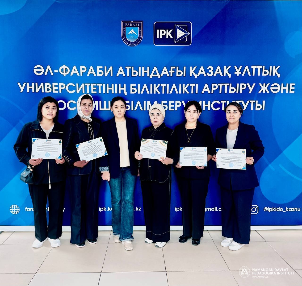 Namangan davlat pedagogika instituti professor-o‘qituvchilari xalqaro malaka oshirish kursida ishtirok etdilar