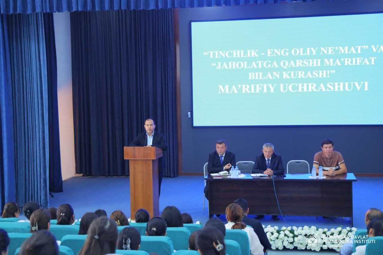 "TINCHLIK - ENG OLIY NEʼMAT" HAMDA "JAHOLATGA QARSHI MA’RIFAT" MAVZULARIDA MAʼRIFIY UCHRASHUV TASHKIL ETILDI.