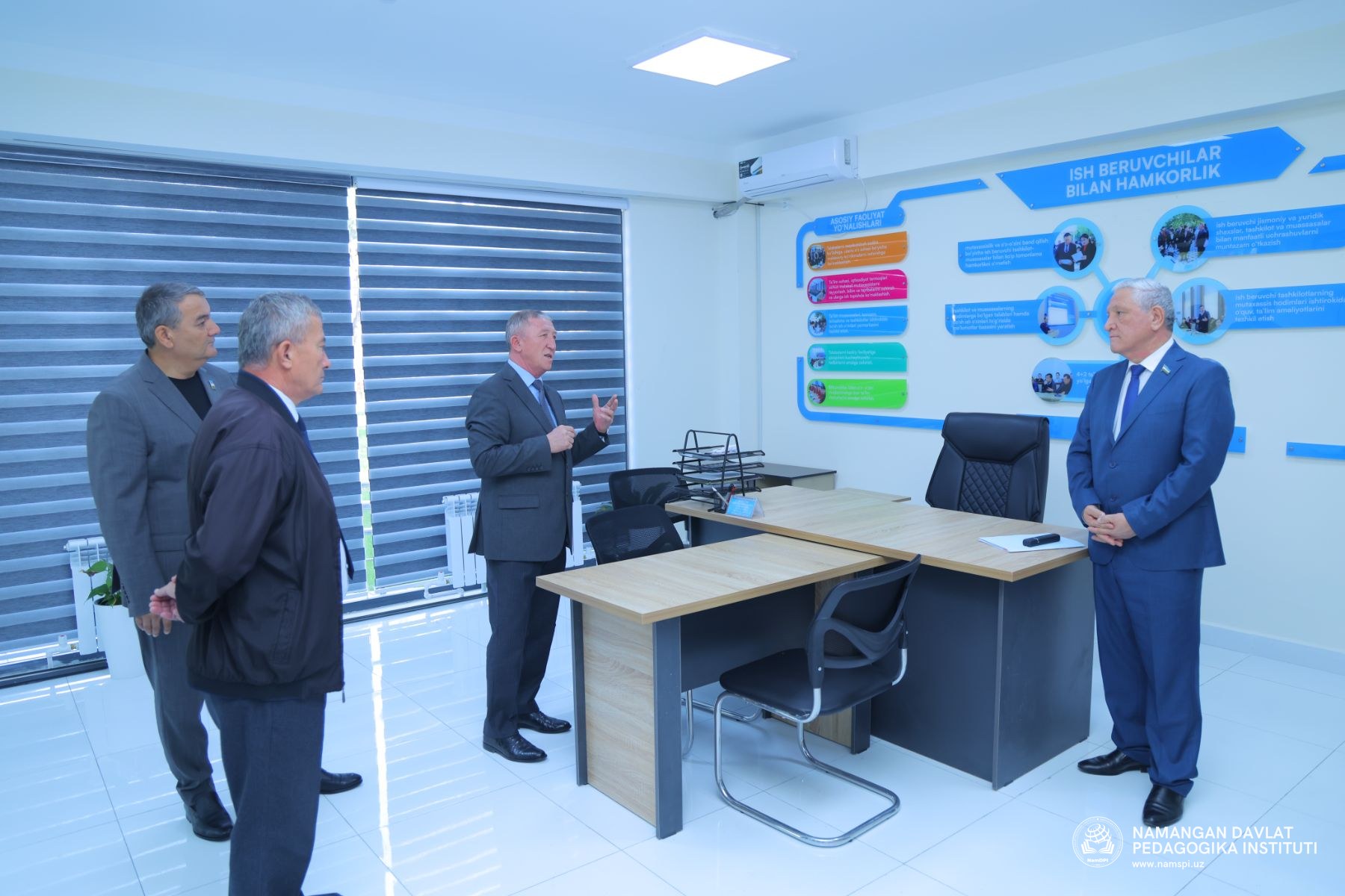 SENATOR O.MAMATKARIMOV INSTITUTDA YARATILGAN SHAROITLAR BILAN TANISHDI