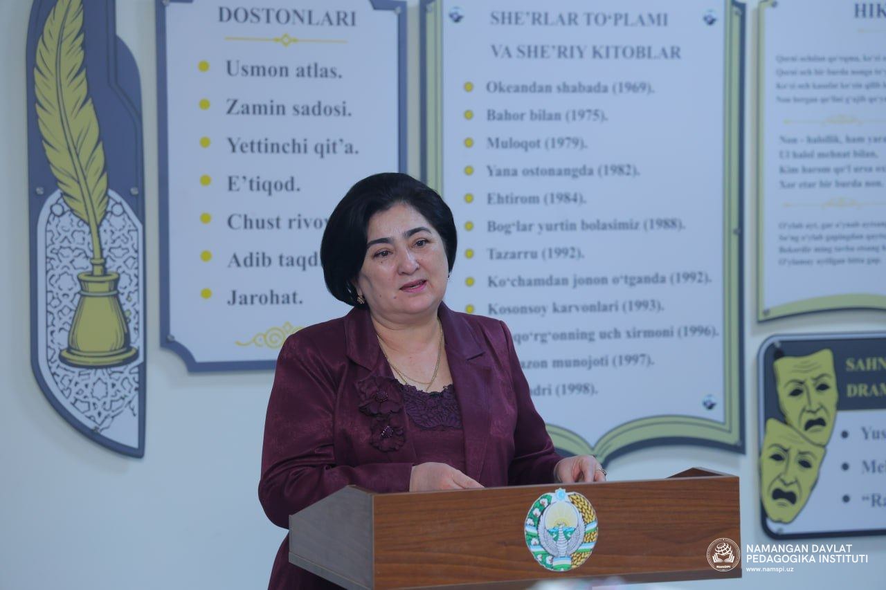 Namangan davlat pedagogika institutida Zulfiya nomidagi davlat mukofoti tanlovining Namangan shahar bosqichi bo‘lib o‘tdi.
