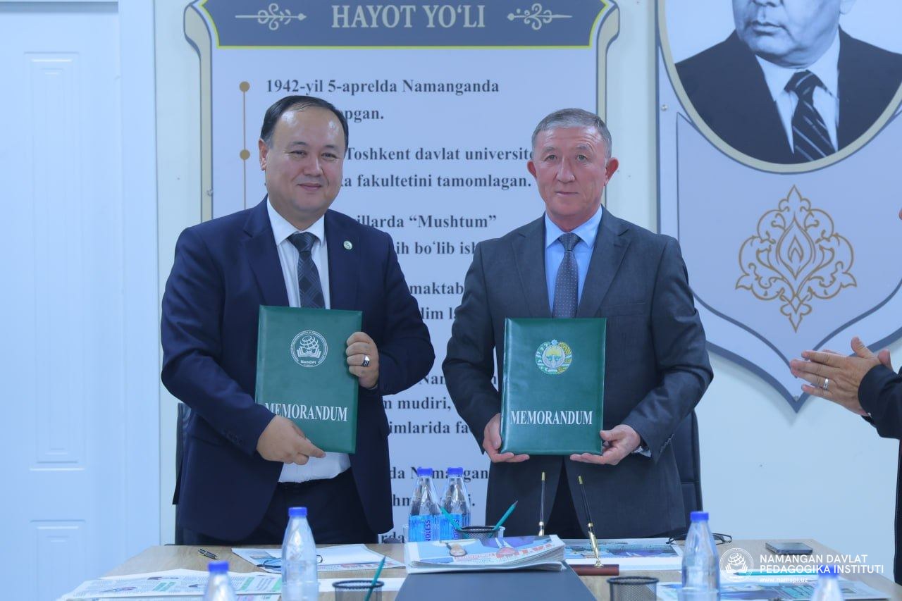A memorandum of mutual cooperation was signed between Namangan State Pedagogical Institute and the newspaper "Ta’lim tahlilchisi".