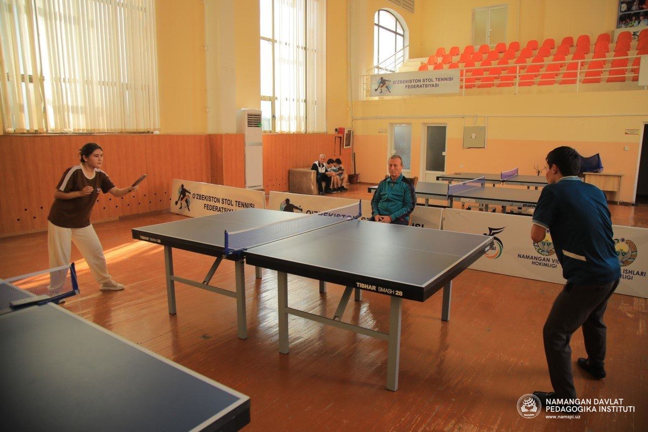 "BESH TASHABBUS OLIMPIADASI" DOIRASIDA STOL TENNISI BO‘YICHA INSTITUT BOSQICHI O‘TKAZILDI