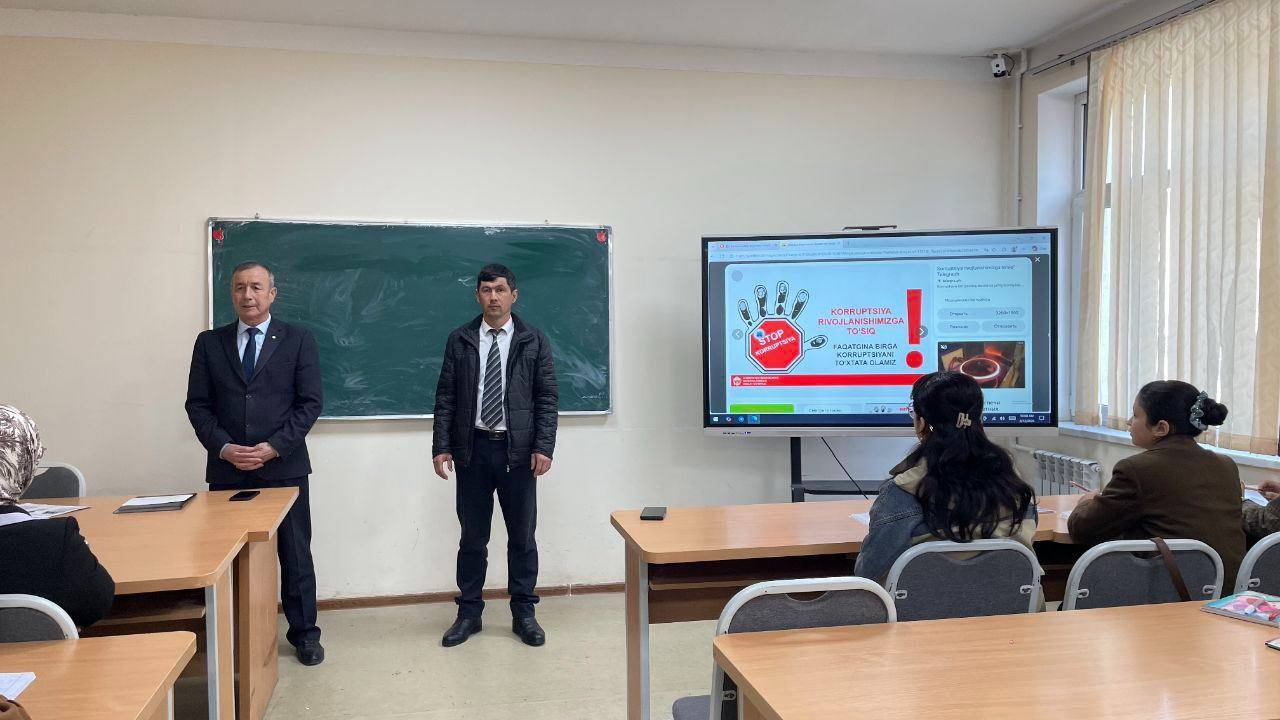 "Korrupsiya rivojlanishimizga toʻsiq" mavzusida davra suhbati tashkil etildi