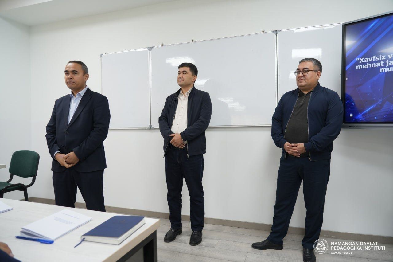 Namanganda xavfsiz mehnat muhitini şakllantiriş böyiça treninglar davom etmoqda