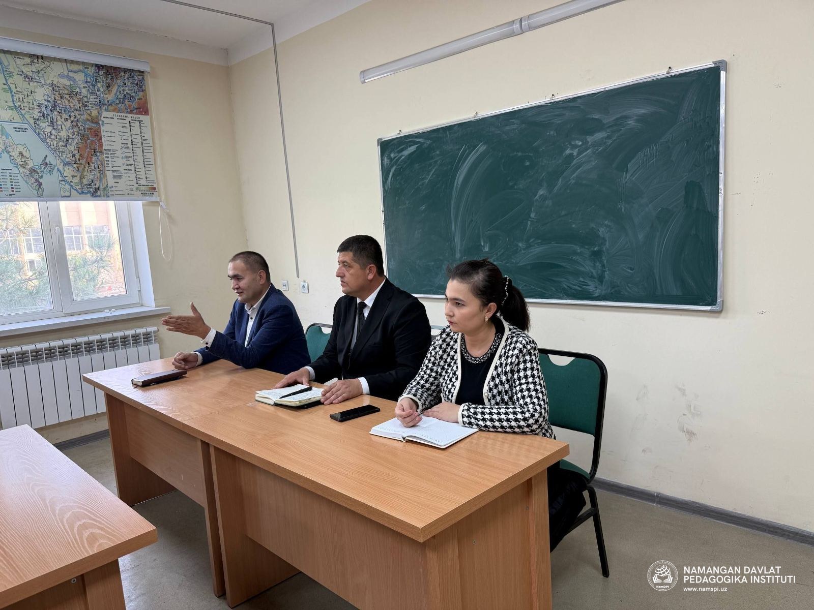 TURIZM VA MEHMONDO'STLIK YO'NALISHI TALABALARI UCHUN NAMANGAN VILOYATI GIDLAR UYUSHMASI RAISI KAMOL BEKMATOV BILAN DAVRA SUHBATI O'TKAZILDI