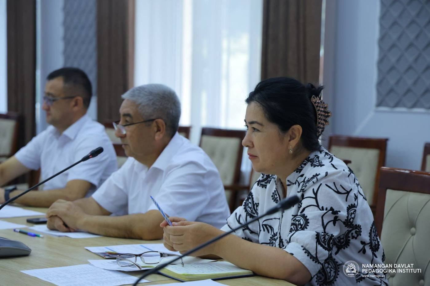 Institutga pedagog xodimlarni ishga qabul qilish bo‘yicha tanlovga qadar suhbat o‘tkazilmoqda