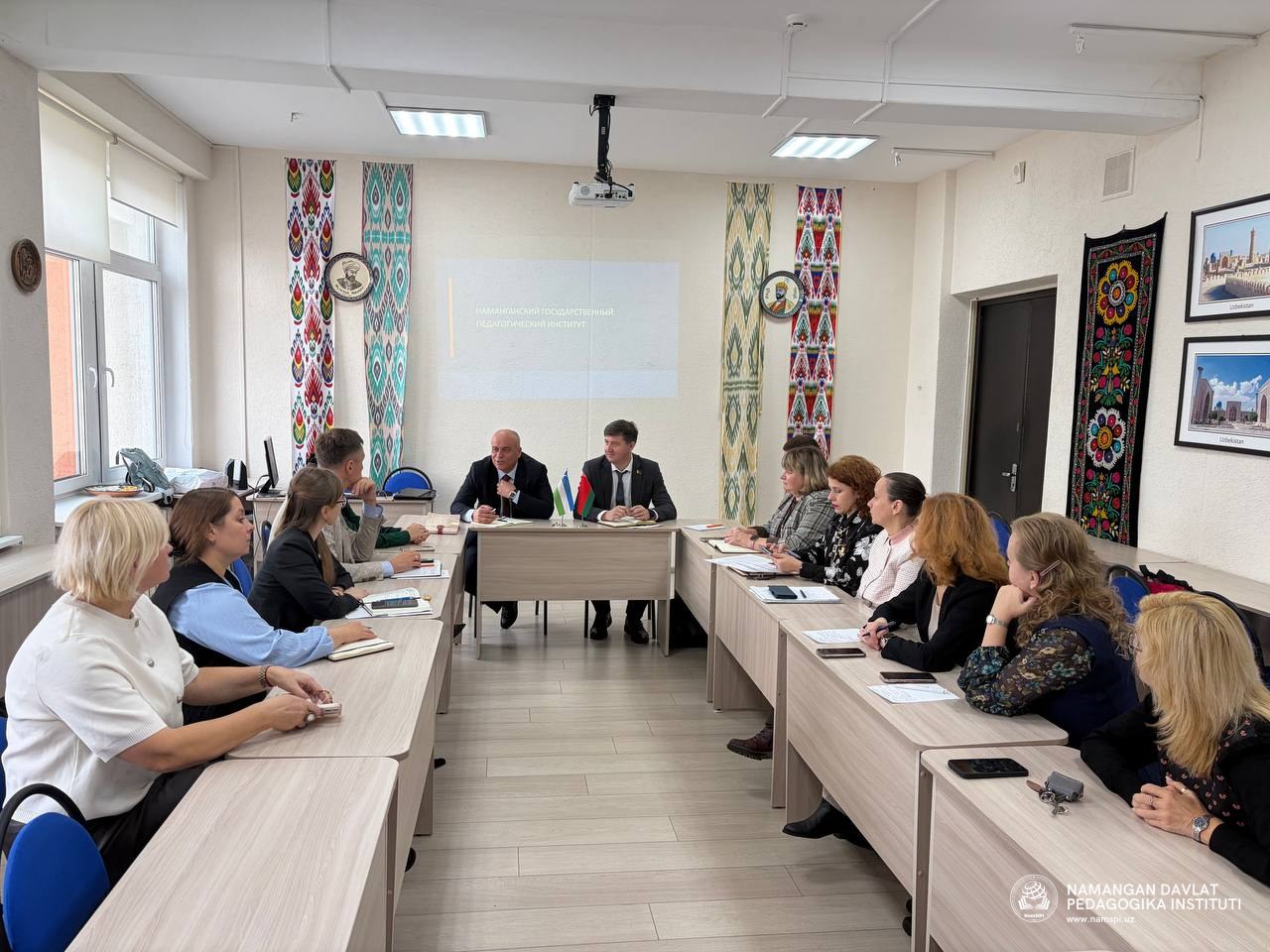 NamDPI prorektori Belarus davlat pedagogika universitetiga tashrif buyurdi
