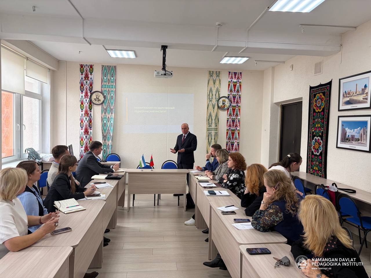 NamDPI prorektori Belarus davlat pedagogika universitetiga tashrif buyurdi