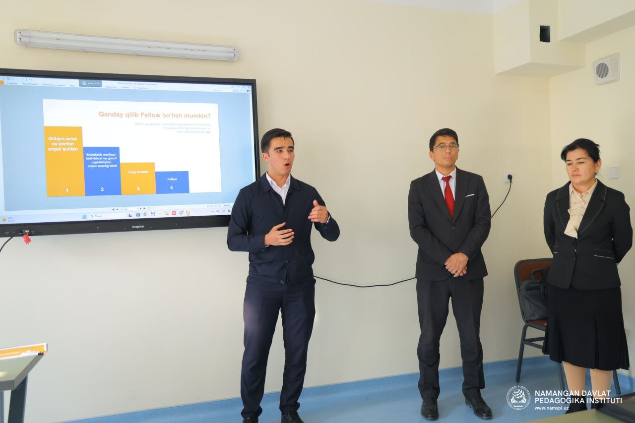 “TEACH FOR UZBEKISTAN”: BITIRUVÇI BOSQIÇ TALABALARI BILAN UÇRAŞUV