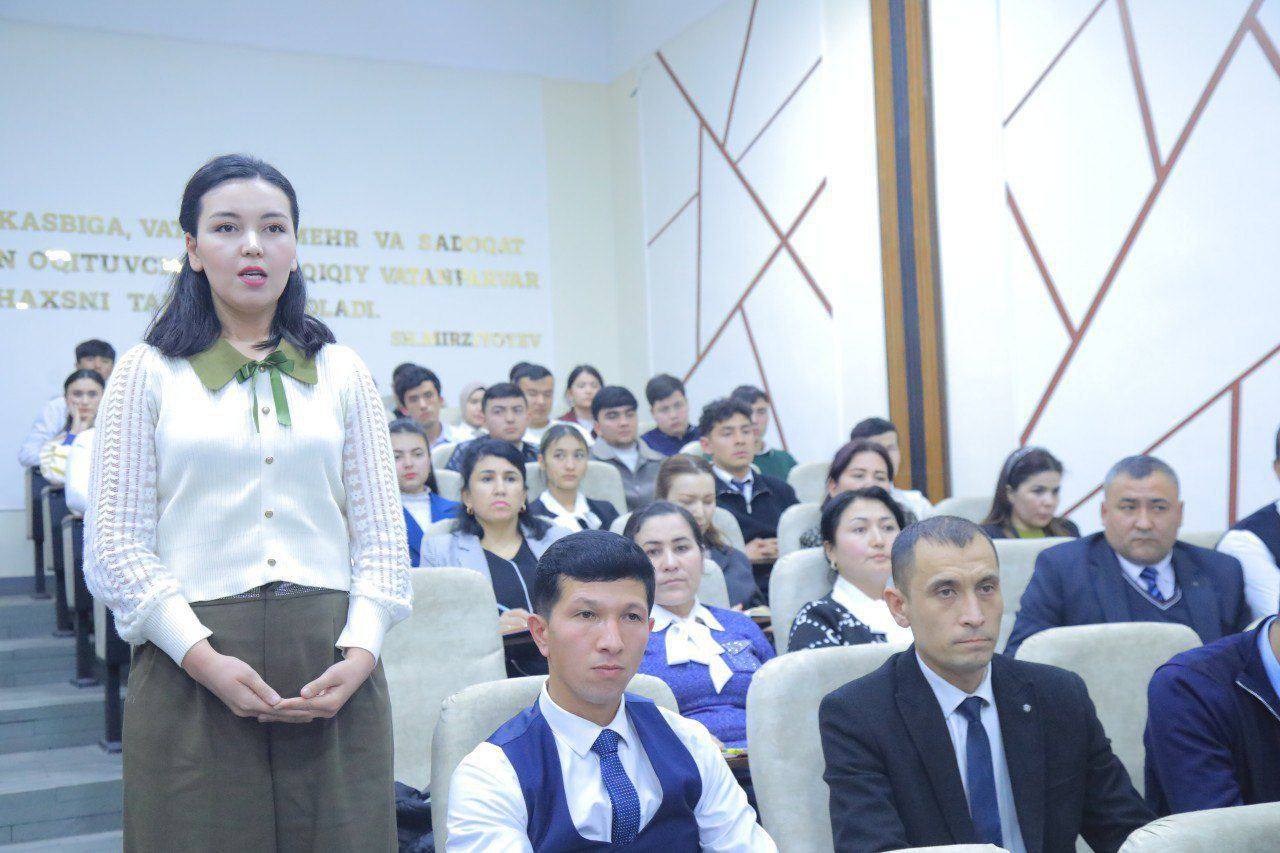 O'zbekiston respublikasi Prezidentining yoshlar bilan o‘tkazgan uchrashuvi yuzasidan seminar tashkil etildi