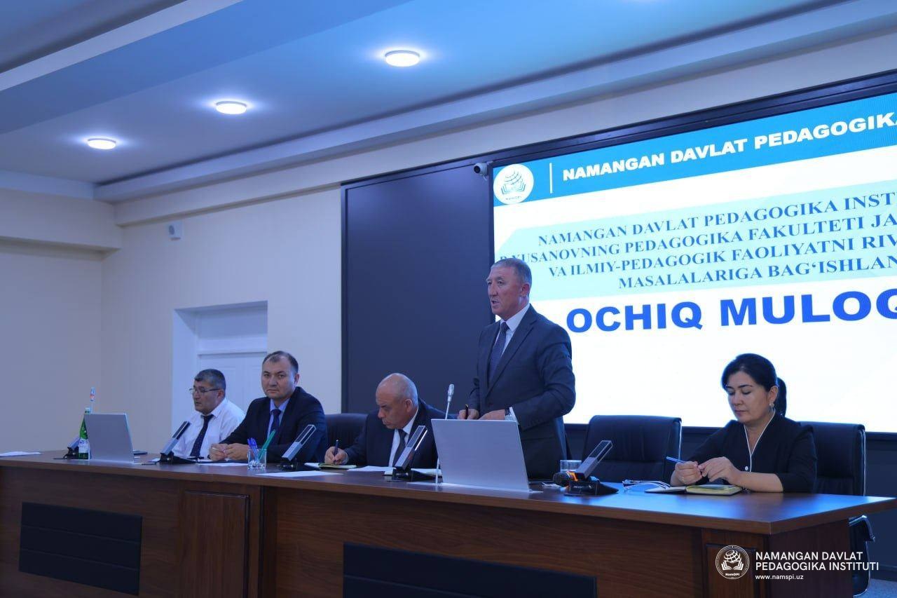 Pedagogika fakulteti professor-o‘qituvchilari bilan ochiq muloqot o‘tkazildi