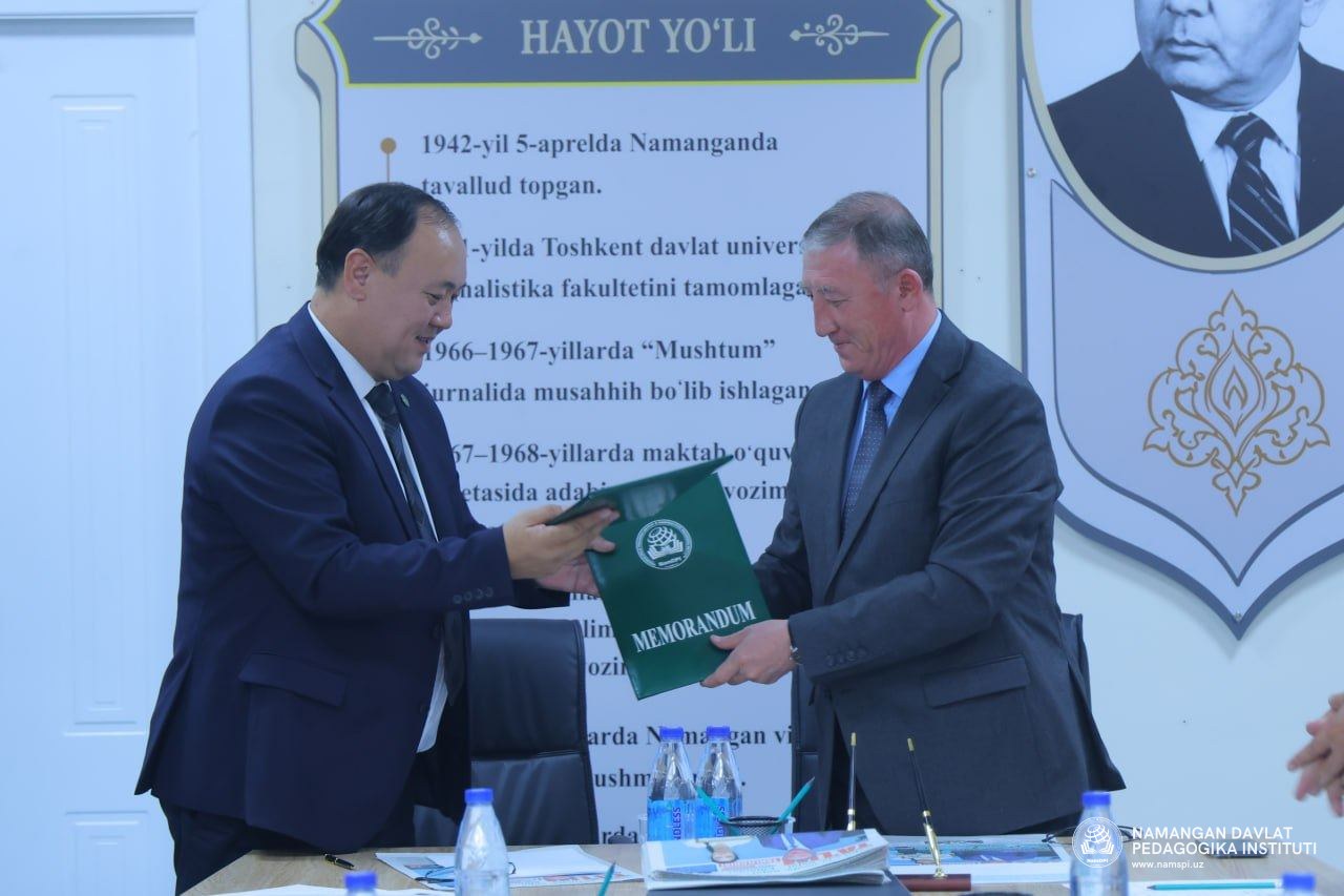 A memorandum of mutual cooperation was signed between Namangan State Pedagogical Institute and the newspaper "Ta’lim tahlilchisi".