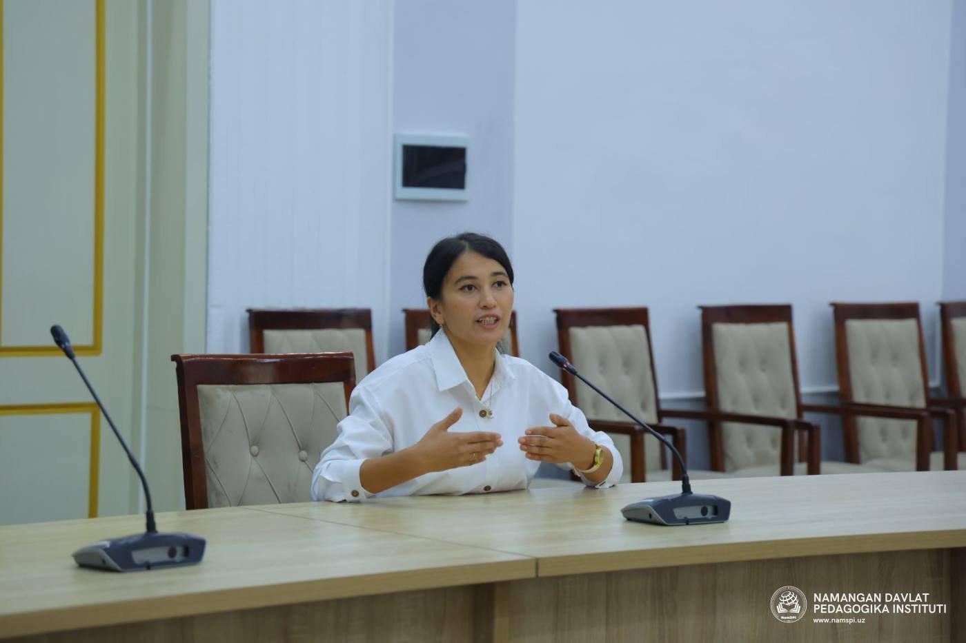 Institutga pedagog xodimlarni ishga qabul qilish bo‘yicha tanlovga qadar suhbat o‘tkazilmoqda