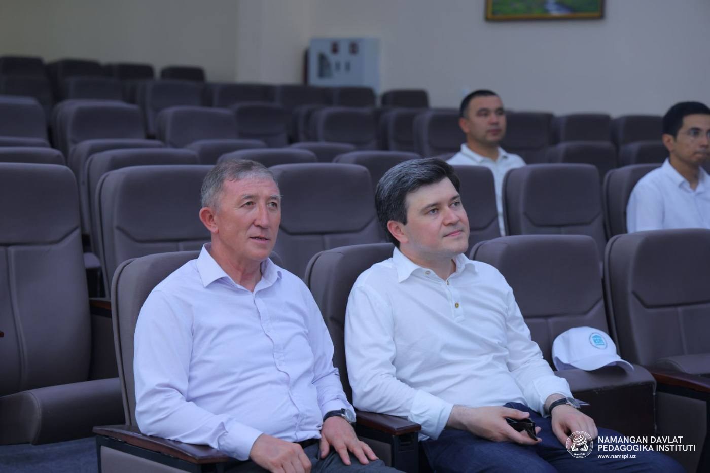 Oliy ta’lim, fan va innovatsiyalar vazirining birinchi o‘rinbosari Namangan davlat pedagogika institutiga tashrif buyurdi