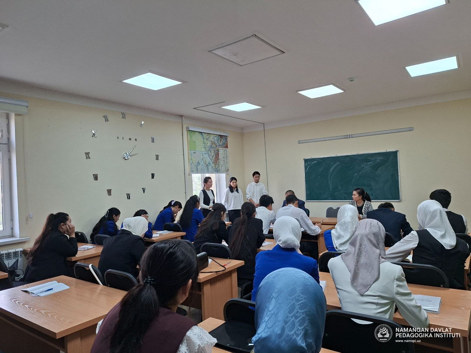 TURIZM VA MEHMONDO'STLIK YO'NALISHI TALABALARI UCHUN NAMANGAN VILOYATI GIDLAR UYUSHMASI RAISI KAMOL BEKMATOV BILAN DAVRA SUHBATI O'TKAZILDI