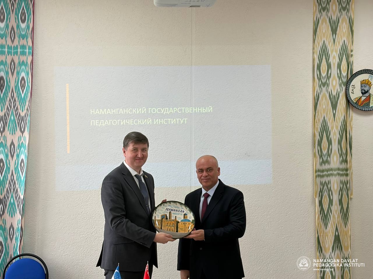 NamDPI prorektori Belarus davlat pedagogika universitetiga tashrif buyurdi