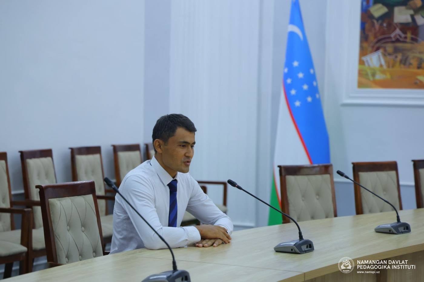 Institutga pedagog xodimlarni ishga qabul qilish bo‘yicha tanlovga qadar suhbat o‘tkazilmoqda