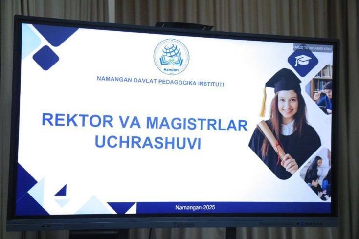 Institut rektori Bahodir Xusanovning magistrlar bilan uchrashuvi