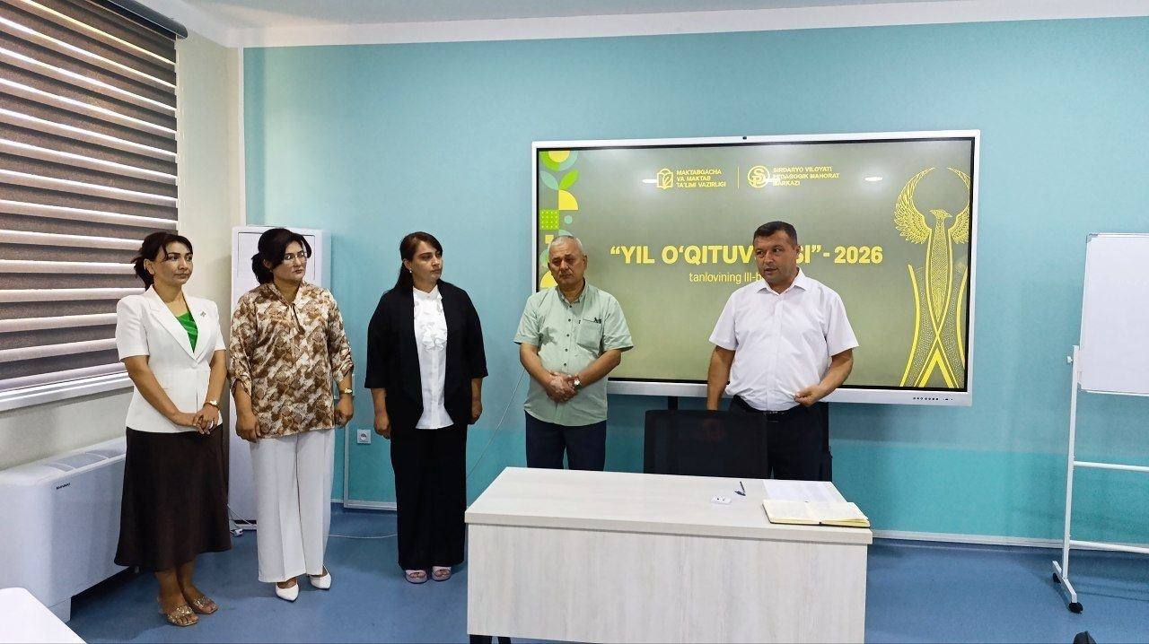 "Yil o‘qituvchisi" tanlovining uchinchi bosqich sinovlariga bo'lib o'tmoqda