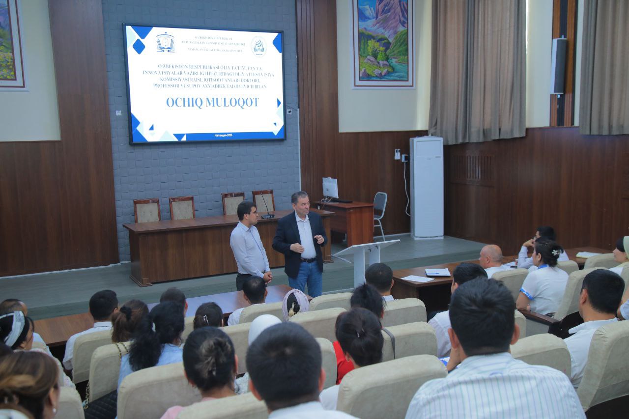 Yangi gʻoyalar — yangi natijalar sari: NamDPIda yosh tadqiqotchilar bilan uchrashuv